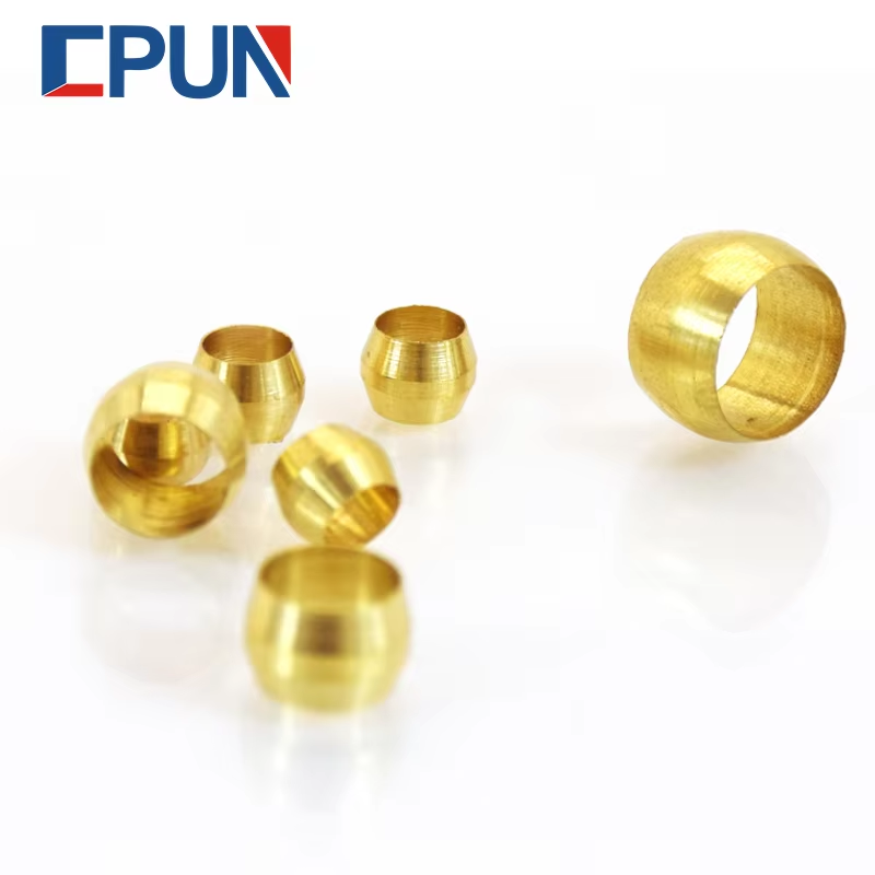 Compression Fitting Brass - 10 قطعة النحاس مزدوجة تفتق الطويق