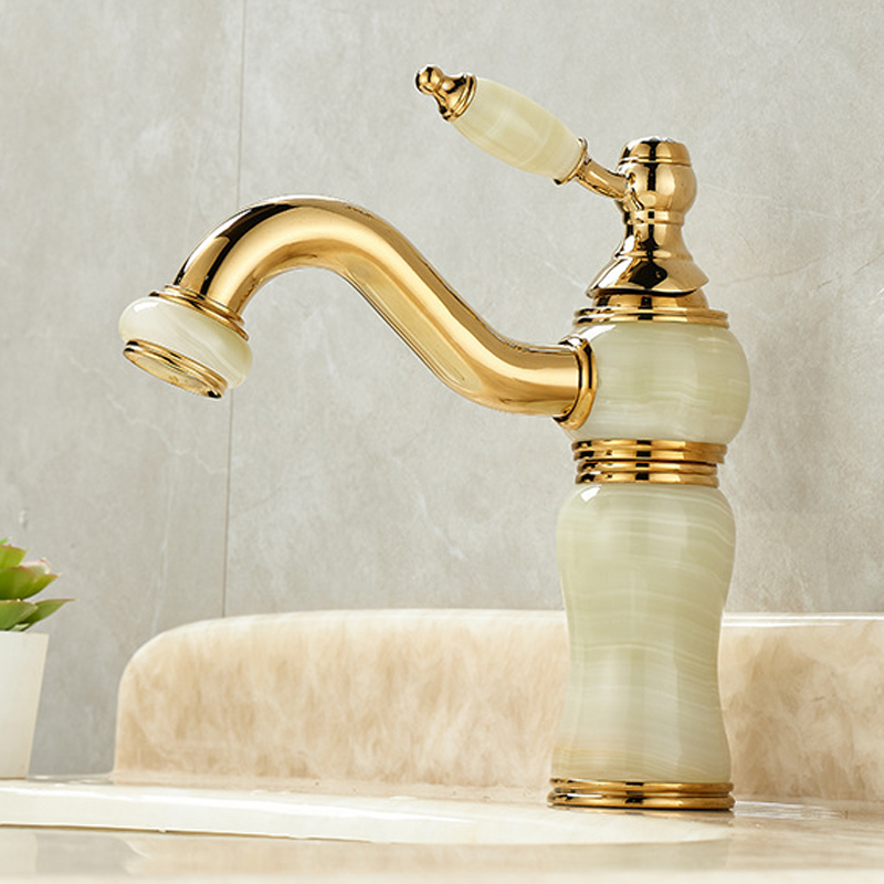 Basin Mixer Cartridge - صنبور حمام فاخر من النحاس واليشم