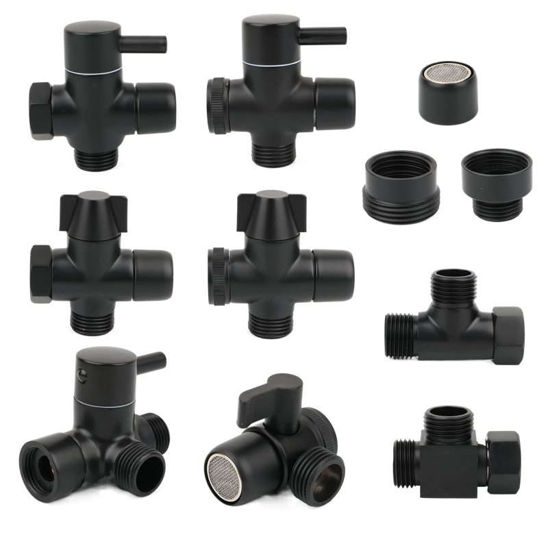 Shower Valve Cartridge - أسود النحاس دش الذراع محول G1/2