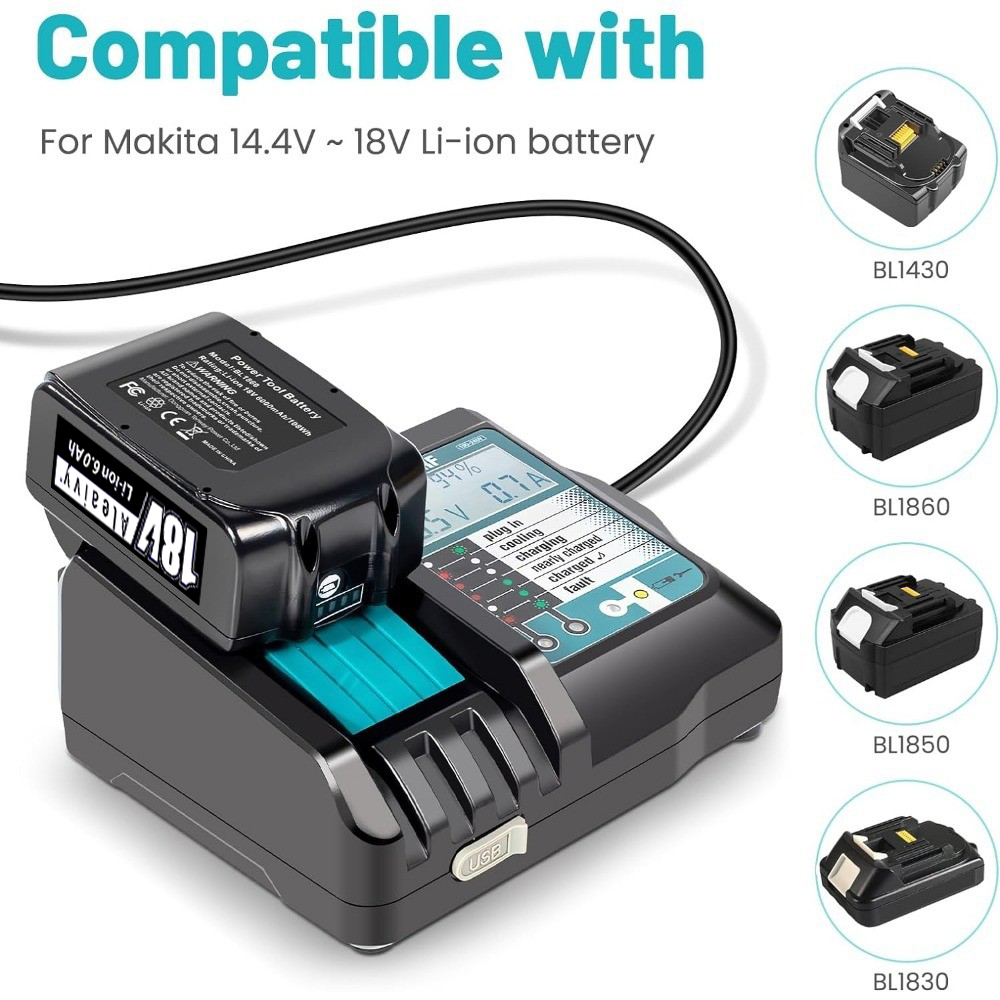 شاحن DC18RF Li-ion فائق السرعة - مراجعة Makita Drill Hp1640 وسعره
