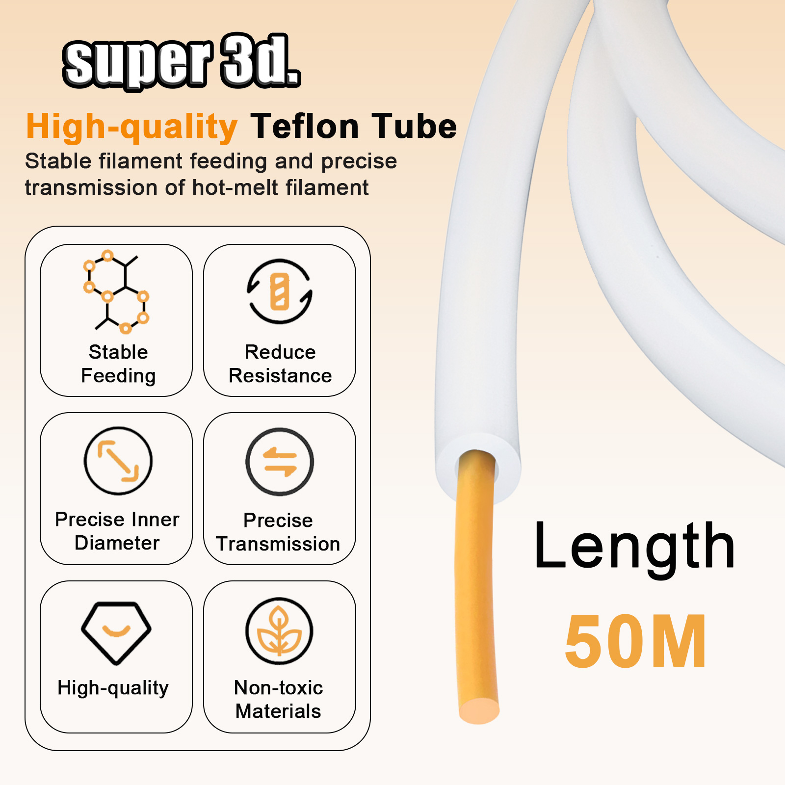أنبوب PTFE من Bambu Lab بطول 1 - مراجعة Ptfe Tape Thread وسعره