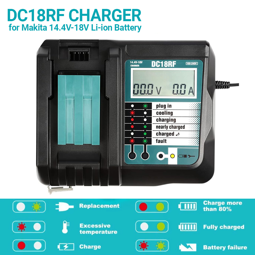 شاحن DC18RF Li-ion فائق السرعة - مراجعة Makita Drill Hp1640 وسعره