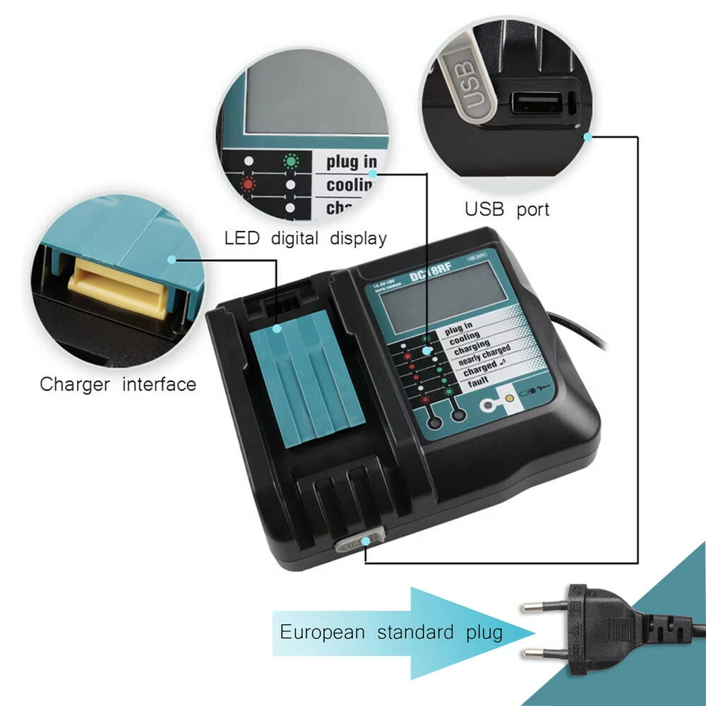 شاحن DC18RF Li-ion فائق السرعة - مراجعة Makita Drill Hp1640 وسعره