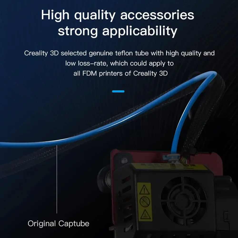 أنابيب PTFE زرقاء من CREALITY  - مراجعة Creality Printer Ender 3 وسعره