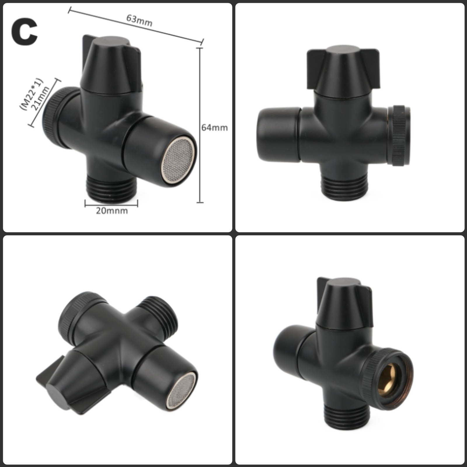 أسود النحاس دش الذراع محول G1/ - مراجعة Shower Valve Cartridge وسعره