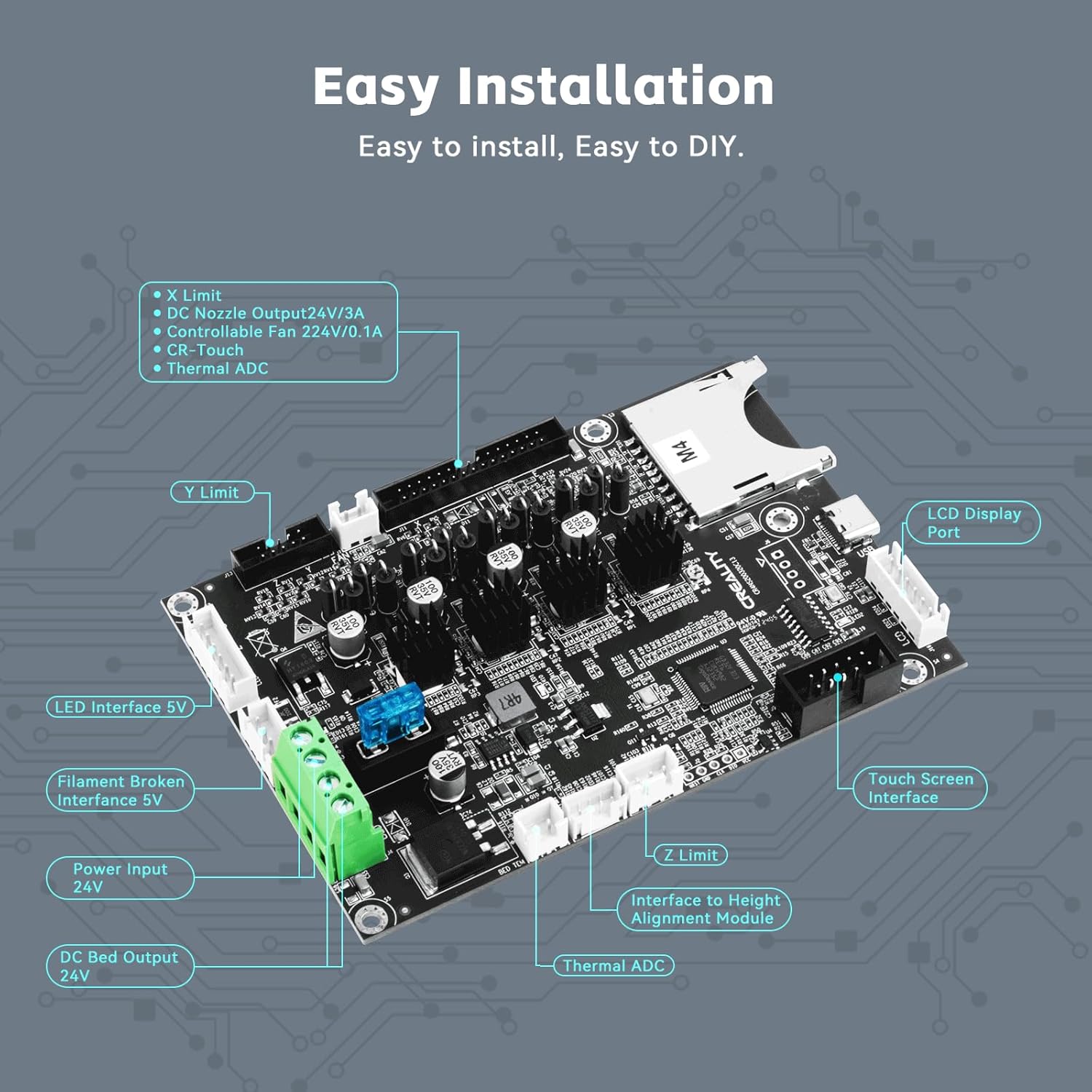 اللوحة الأم الصامتة للطابعة ثل - مراجعة Creality Printer K1 وسعره