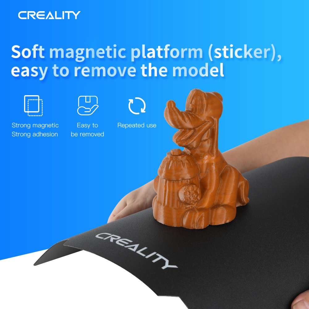 لوحة لاصقة مغناطيسية ناعمة من  - مراجعة Creality Printer Ender 3 وسعره